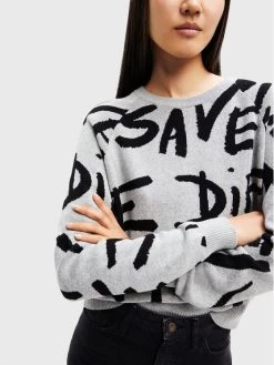 Desigual Γυναίκες Πουλόβερ Yara 22WWJFA6 Γκρι Relaxed Fit -Εξοδος Desigual Κατάστημα unnamed file 654