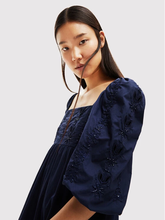 Desigual Γυναίκες Καθημερινά Φορέματα Φόρεμα καθημερινό Kalma 22WWVW56 Σκούρο μπλε Regular Fit 6 Desigual Γυναίκες Καθημερινά Φορέματα Φόρεμα καθημερινό Kalma 22WWVW56 Σκούρο μπλε Regular Fit - Image 4