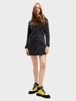 Desigual Γυναίκες Τζιν Φορέματα Φόρεμα τζιν Babayaga 22WWVD02 Μαύρο Slim Fit