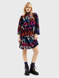 Desigual Γυναίκες Καθημερινά Φορέματα Φόρεμα καθημερινό Siena 22WWVW10 Έγχρωμο Regular Fit