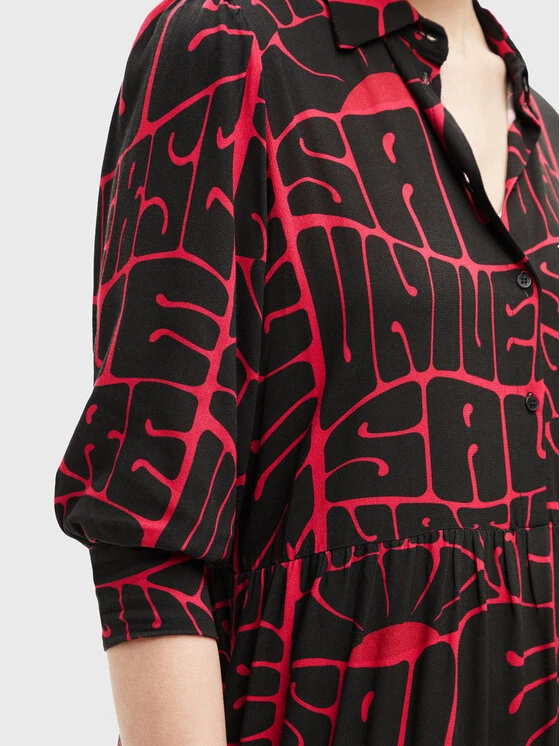 Desigual Γυναίκες Καθημερινά Φορέματα Φόρεμα καθημερινό Cira 22WWVW20 Μαύρο Regular Fit 6 Desigual Γυναίκες Καθημερινά Φορέματα Φόρεμα καθημερινό Cira 22WWVW20 Μαύρο Regular Fit - Image 4