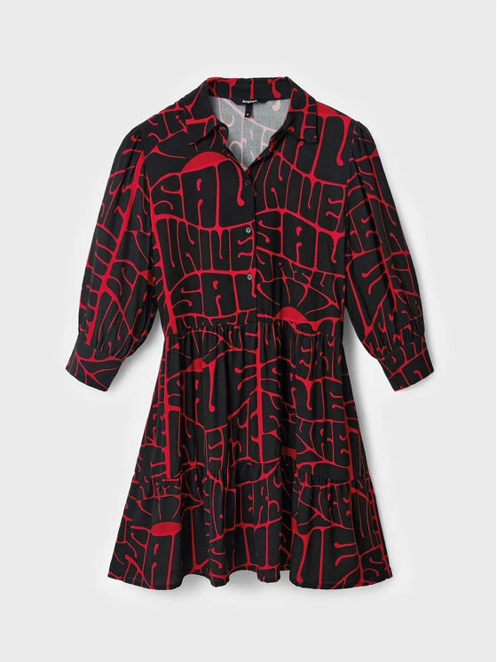 Desigual Γυναίκες Καθημερινά Φορέματα Φόρεμα καθημερινό Cira 22WWVW20 Μαύρο Regular Fit 7 Desigual Γυναίκες Καθημερινά Φορέματα Φόρεμα καθημερινό Cira 22WWVW20 Μαύρο Regular Fit - Image 5