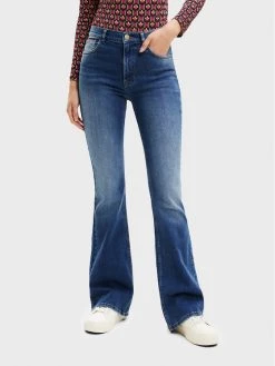 Desigual Γυναίκες Bootcut Τζιν Mia 22WWDD53 Μπλε Flare Fit