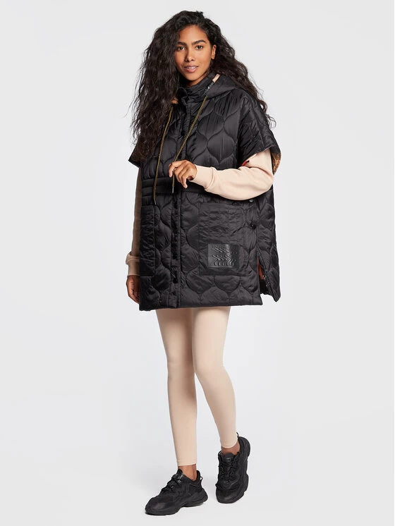 Desigual Γυναίκες Πόντσο Psico 22WAIA01 Μαύρο Relaxed Fit 4 Desigual Γυναίκες Πόντσο Psico 22WAIA01 Μαύρο Relaxed Fit - Image 2