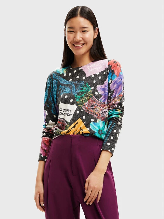 Desigual Γυναίκες Πουλόβερ Spice 22WWJFA1 Έγχρωμο Regular Fit 3 Desigual Γυναίκες Πουλόβερ Spice 22WWJFA1 Έγχρωμο Regular Fit