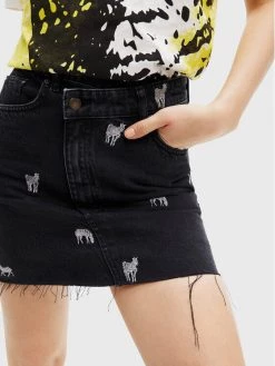 Desigual Γυναίκες Mini Φούστα τζιν Shitake 22WWFD05 Μαύρο Slim Fit -Εξοδος Desigual Κατάστημα unnamed file 715
