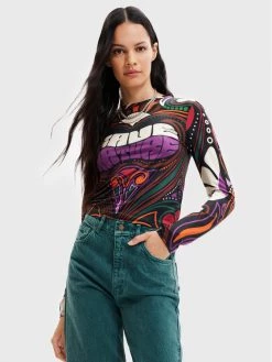 Desigual Γυναίκες Μπλουζάκια Μπλουζάκι Blair 22WWTK35 Έγχρωμο Slim Fit