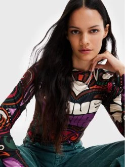 Desigual Γυναίκες Μπλουζάκια Μπλουζάκι Blair 22WWTK35 Έγχρωμο Slim Fit -Εξοδος Desigual Κατάστημα unnamed file 725