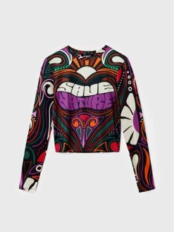 Desigual Γυναίκες Μπλουζάκια Μπλουζάκι Blair 22WWTK35 Έγχρωμο Slim Fit -Εξοδος Desigual Κατάστημα unnamed file 726