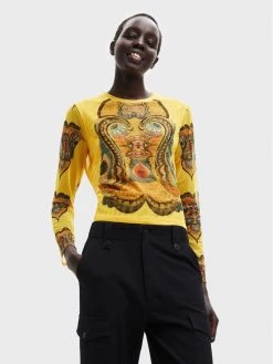 Desigual Γυναίκες Μπλουζάκια Μπλουζάκι MONSIEUR CHRISTIAN LACROIX Groove 22WWTK44 Έγχρωμο Slim Fit