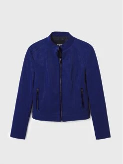 Desigual Γυναίκες Δερμάτινα Μπουφάν Μπουφάν από απομίμηση δέρματος Las Vegas 22WWEW62 Σκούρο μπλε Regular Fit -Εξοδος Desigual Κατάστημα unnamed file 736