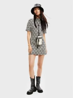 Desigual Γυναίκες Πλεκτά Φορέματα Φόρεμα υφασμάτινο Karen 22WWVK72 Μπεζ Regular Fit