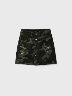 Desigual Γυναίκες Mini Φούστα τζιν Duna 22WWFN01 Πράσινο Regular Fit -Εξοδος Desigual Κατάστημα unnamed file 776