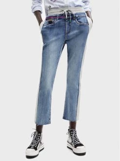 Desigual Γυναίκες Straight Leg Τζιν Ursula 22WWDD63 Μπλε Regular Fit