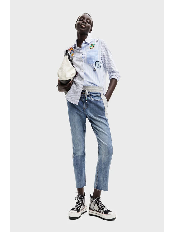 Desigual Γυναίκες Straight Leg Τζιν Ursula 22WWDD63 Μπλε Regular Fit 4 Desigual Γυναίκες Straight Leg Τζιν Ursula 22WWDD63 Μπλε Regular Fit - Image 2