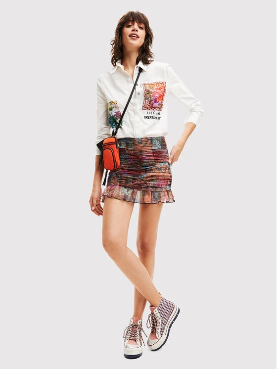 Desigual Γυναίκες Casual Πουκάμισα Πουκάμισο Bear 22WWCW06 Λευκό Regular Fit 4 Desigual Γυναίκες Casual Πουκάμισα Πουκάμισο Bear 22WWCW06 Λευκό Regular Fit - Image 2