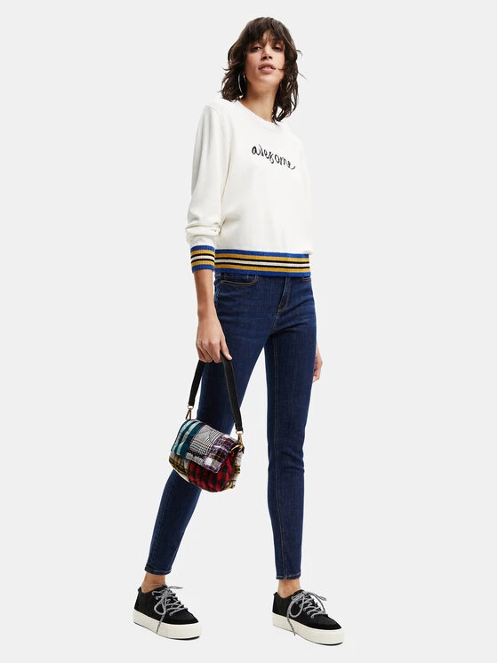 Desigual Γυναίκες Πουλόβερ Mara 22WWJF15 Λευκό Regular Fit 4 Desigual Γυναίκες Πουλόβερ Mara 22WWJF15 Λευκό Regular Fit - Image 2