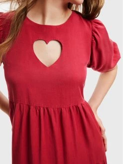 Desigual Γυναίκες Καθημερινά Φορέματα Φόρεμα καθημερινό Flora 22WWVW30 Κόκκινο Regular Fit -Εξοδος Desigual Κατάστημα unnamed file 795