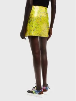 Desigual Γυναίκες Φούστα Mini Ida 22WWFW01 Κίτρινο Slim Fit -Εξοδος Desigual Κατάστημα unnamed file 804