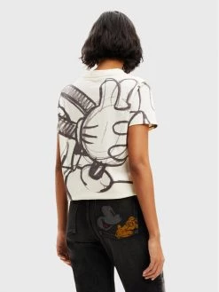 Desigual Γυναίκες T-shirts T-Shirt DISNEY Mickey 22WWTK85 Λευκό Regular Fit -Εξοδος Desigual Κατάστημα unnamed file 809