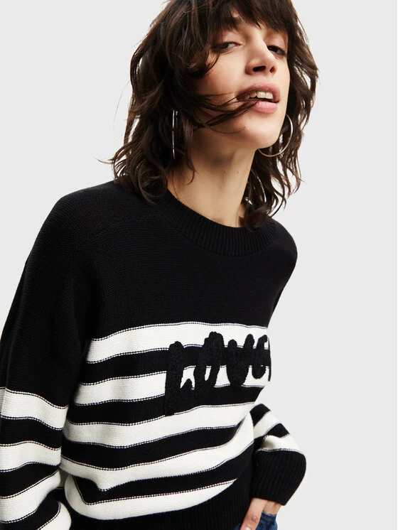 Desigual Γυναίκες Πουλόβερ Anais 22WWJF26 Μαύρο Loose Fit 6 Desigual Γυναίκες Πουλόβερ Anais 22WWJF26 Μαύρο Loose Fit - Image 4