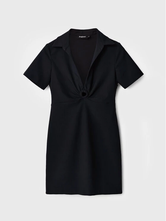 Desigual Γυναίκες Καθημερινά Φορέματα Φόρεμα καθημερινό Keira 22WWVW46 Μαύρο Slim Fit 6 Desigual Γυναίκες Καθημερινά Φορέματα Φόρεμα καθημερινό Keira 22WWVW46 Μαύρο Slim Fit - Image 4