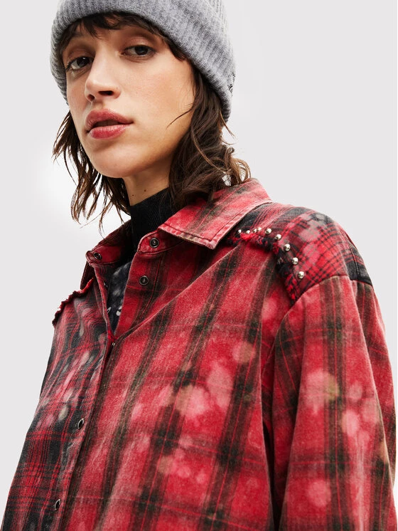 Desigual Γυναίκες Casual Πουκάμισα Πουκάμισο Eda 22WWCW10 Κόκκινο Regular Fit 6 Desigual Γυναίκες Casual Πουκάμισα Πουκάμισο Eda 22WWCW10 Κόκκινο Regular Fit - Image 4