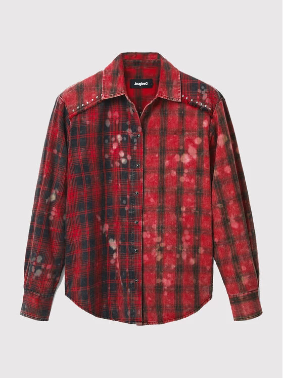 Desigual Γυναίκες Casual Πουκάμισα Πουκάμισο Eda 22WWCW10 Κόκκινο Regular Fit 7 Desigual Γυναίκες Casual Πουκάμισα Πουκάμισο Eda 22WWCW10 Κόκκινο Regular Fit - Image 5