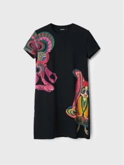 Desigual Γυναίκες Καθημερινά Φορέματα Φόρεμα καθημερινό MONSIEUR CHRISTIAN LACROIX Miya 22WWVK48 Μαύρο Regular Fit -Εξοδος Desigual Κατάστημα unnamed file 850