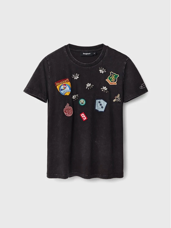 Desigual Γυναίκες T-shirts T-Shirt Horizonte 22WWTKA3 Μαύρο Regular Fit 7 Desigual Γυναίκες T-shirts T-Shirt Horizonte 22WWTKA3 Μαύρο Regular Fit - Image 5