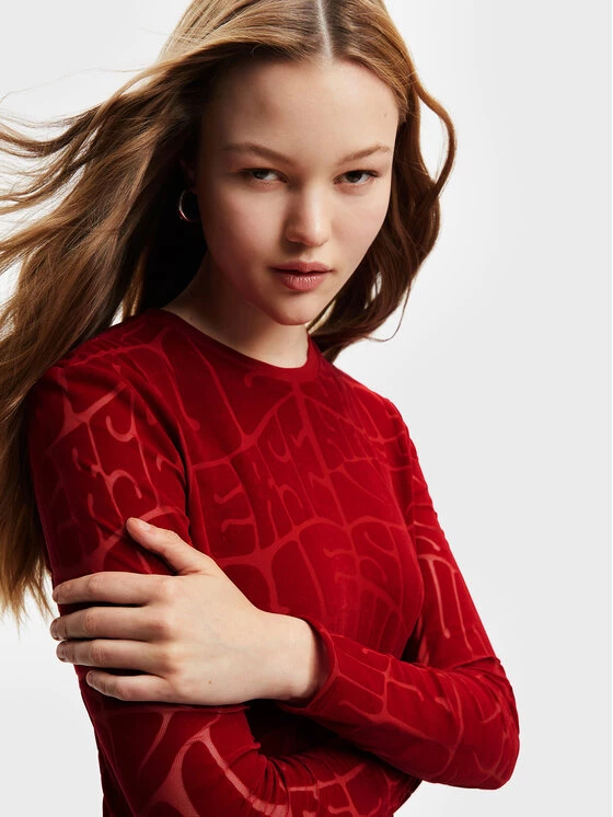 Desigual Γυναίκες Κοκτέιλ Φορέματα Φόρεμα κοκτέιλ Hellen 22WWVK76 Κόκκινο Slim Fit 6 Desigual Γυναίκες Κοκτέιλ Φορέματα Φόρεμα κοκτέιλ Hellen 22WWVK76 Κόκκινο Slim Fit - Image 4