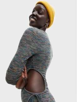 Desigual Γυναίκες Πλεκτά Φορέματα Φόρεμα υφασμάτινο Michigan 22WWVK75 Πράσινο Slim Fit -Εξοδος Desigual Κατάστημα unnamed file 869