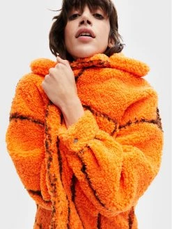 Desigual Γυναίκες Γούνες & Πανωφόρια από προβιά Δέρμα προβάτου Colorado 22WWEW98 Πορτοκαλί Oversize -Εξοδος Desigual Κατάστημα unnamed file 87