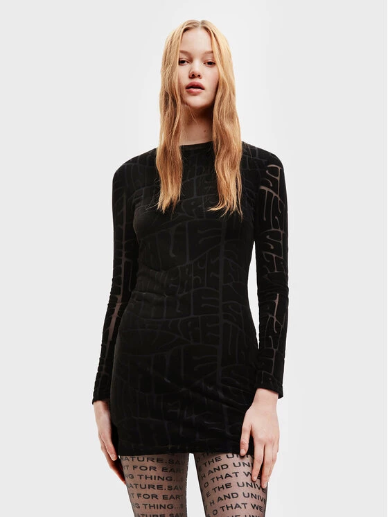 Desigual Γυναίκες Κοκτέιλ Φορέματα Φόρεμα κοκτέιλ Hellen 22WWVK76 Μαύρο Slim Fit 3 Desigual Γυναίκες Κοκτέιλ Φορέματα Φόρεμα κοκτέιλ Hellen 22WWVK76 Μαύρο Slim Fit