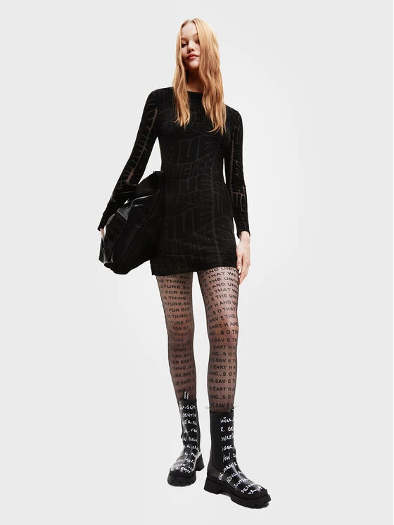 Desigual Γυναίκες Κοκτέιλ Φορέματα Φόρεμα κοκτέιλ Hellen 22WWVK76 Μαύρο Slim Fit 4 Desigual Γυναίκες Κοκτέιλ Φορέματα Φόρεμα κοκτέιλ Hellen 22WWVK76 Μαύρο Slim Fit - Image 2