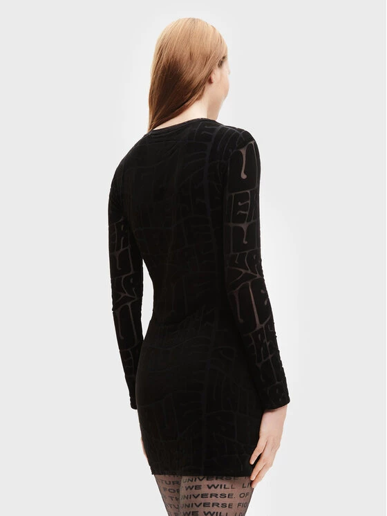 Desigual Γυναίκες Κοκτέιλ Φορέματα Φόρεμα κοκτέιλ Hellen 22WWVK76 Μαύρο Slim Fit 5 Desigual Γυναίκες Κοκτέιλ Φορέματα Φόρεμα κοκτέιλ Hellen 22WWVK76 Μαύρο Slim Fit - Image 3