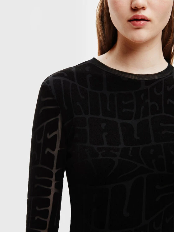 Desigual Γυναίκες Κοκτέιλ Φορέματα Φόρεμα κοκτέιλ Hellen 22WWVK76 Μαύρο Slim Fit 6 Desigual Γυναίκες Κοκτέιλ Φορέματα Φόρεμα κοκτέιλ Hellen 22WWVK76 Μαύρο Slim Fit - Image 4