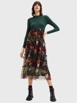 Desigual Γυναίκες Καθημερινά Φορέματα Φόρεμα καθημερινό Free Garden 22WWVK69 Έγχρωμο Regular Fit