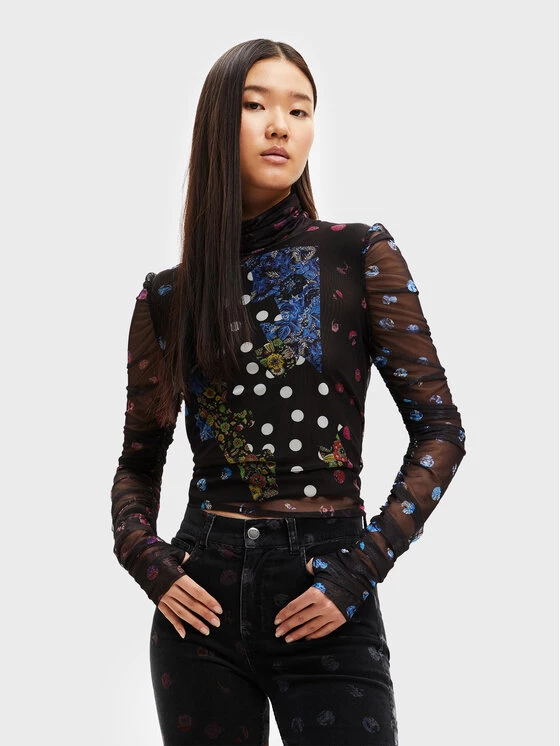 Desigual Γυναίκες Μπλουζάκια Μπλουζάκι MONSIEUR CHRISTIAN LACROIX Ruby 22WWTK47 Μαύρο Slim Fit 3 Desigual Γυναίκες Μπλουζάκια Μπλουζάκι MONSIEUR CHRISTIAN LACROIX Ruby 22WWTK47 Μαύρο Slim Fit