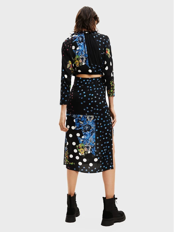 Desigual Γυναίκες Καθημερινά Φορέματα Φόρεμα καθημερινό MONSIEUR CHRISTIAN LACROIX Dots 22WWVW37 Μαύρο Regular Fit 5 Desigual Γυναίκες Καθημερινά Φορέματα Φόρεμα καθημερινό MONSIEUR CHRISTIAN LACROIX Dots 22WWVW37 Μαύρο Regular Fit - Image 3