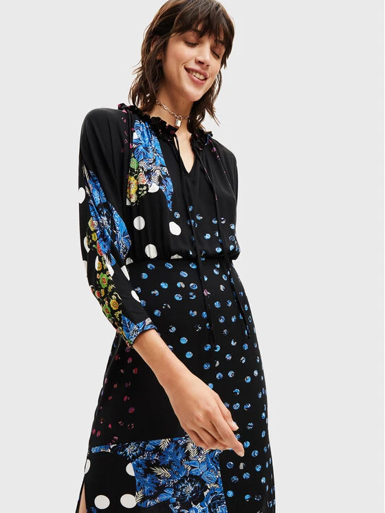 Desigual Γυναίκες Καθημερινά Φορέματα Φόρεμα καθημερινό MONSIEUR CHRISTIAN LACROIX Dots 22WWVW37 Μαύρο Regular Fit 6 Desigual Γυναίκες Καθημερινά Φορέματα Φόρεμα καθημερινό MONSIEUR CHRISTIAN LACROIX Dots 22WWVW37 Μαύρο Regular Fit - Image 4