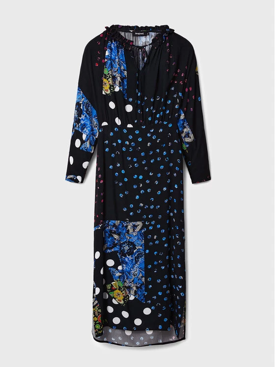 Desigual Γυναίκες Καθημερινά Φορέματα Φόρεμα καθημερινό MONSIEUR CHRISTIAN LACROIX Dots 22WWVW37 Μαύρο Regular Fit 7 Desigual Γυναίκες Καθημερινά Φορέματα Φόρεμα καθημερινό MONSIEUR CHRISTIAN LACROIX Dots 22WWVW37 Μαύρο Regular Fit - Image 5