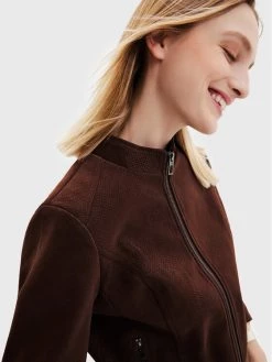 Desigual Γυναίκες Δερμάτινα Μπουφάν Μπουφάν από απομίμηση δέρματος Las Vegas 22WWEW62 Καφέ Regular Fit -Εξοδος Desigual Κατάστημα unnamed file 919