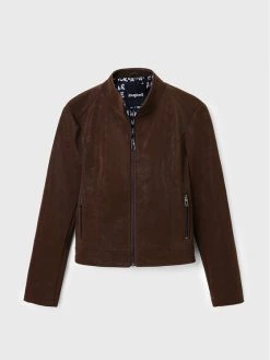 Desigual Γυναίκες Δερμάτινα Μπουφάν Μπουφάν από απομίμηση δέρματος Las Vegas 22WWEW62 Καφέ Regular Fit -Εξοδος Desigual Κατάστημα unnamed file 920