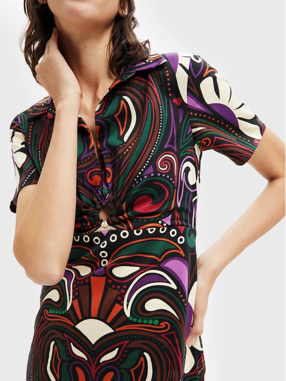 Desigual Γυναίκες Καθημερινά Φορέματα Φόρεμα καθημερινό Celia 22WWVW19 Έγχρωμο Regular Fit 6 Desigual Γυναίκες Καθημερινά Φορέματα Φόρεμα καθημερινό Celia 22WWVW19 Έγχρωμο Regular Fit - Image 4