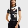 Desigual Γυναίκες T-shirts T-Shirt Real Artoholic 22WWTK25 Μπεζ Slim Fit -Εξοδος Desigual Κατάστημα unnamed file 931