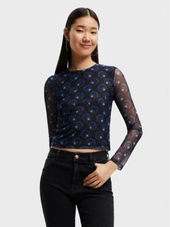 Desigual Γυναίκες Μπλουζάκια Μπλουζάκι Belsi 22WWTK81 Σκούρο μπλε Slim Fit