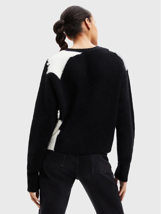 Desigual Γυναίκες Πουλόβερ Mina 22WWJF14 Μαύρο Loose Fit 5 Desigual Γυναίκες Πουλόβερ Mina 22WWJF14 Μαύρο Loose Fit - Image 3