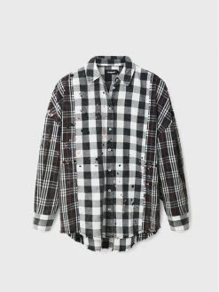 Desigual Γυναίκες Casual Πουκάμισα Πουκάμισο Kate 22WWCW14 Γκρι Oversize -Εξοδος Desigual Κατάστημα unnamed file 975