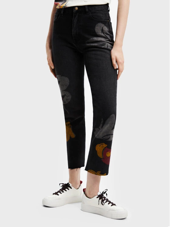 Desigual Γυναίκες Straight Leg Τζιν DISNEY Mickey 22WWDD61 Γκρι Straight Fit 3 Desigual Γυναίκες Straight Leg Τζιν DISNEY Mickey 22WWDD61 Γκρι Straight Fit